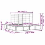 vidaXL Cadre de lit avec stockage Marron cire 200 x 200 cm bois
