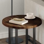 vidaXL Plateau de table Marron clair Ø 50 x 2.5 cm Chêne massif