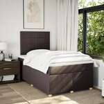 vidaXL Sommier à lattes de lit avec matelas Marron foncé 120x200 cm