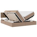 vidaXL Lit avec rangement et LED avec matelas Cappuccino 200 x 200 cm