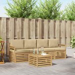 vidaXL Ensemble de canapés d'extérieur 5 pc Blanc et Beige Polyester