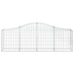 vidaXL Panier de gabions arqué 200x30x60/80 cm Fer galvanisé