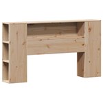 vidaXL Lit bibliothèque sans matelas 140x190 cm bois de pin massif