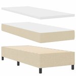 vidaXL Lit à ressorts avec matelas Crème 80 x 200 cm tissu