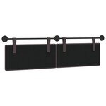 vidaXL Tête de lit suspendue Marron foncé tissu