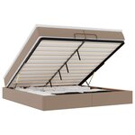 VidaXL Cadre de lit ottoman et matelas cappuccino 200x200cm similicuir