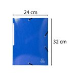 Chemise 3 rabats élastiques Max Capacité IDERAMA Carte pelliculée 425g Bleu EXACOMPTA