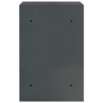 vidaXL Coffre-fort numérique électronique avec étagère Gris foncé 40x35x60 cm Acier
