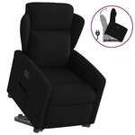vidaXL Fauteuil inclinable noir tissu