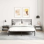 vidaXL Table de chevet Gris béton 40x30x30 cm Bois ingénierie