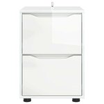 vidaXL Armoire de rangement Blanc brillant 40 x 48 x 57 cm