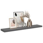vidaXL Étagère murale flottante Gris brillant 120x23 5x3 8 cm MDF