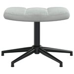 vidaXL Chaise de relaxation avec tabouret Gris clair Velours