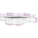 vidaXL Cadre de lit sans matelas 140x190 cm bois massif