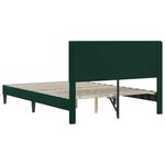 vidaXL Cadre de lit avec tête de lit Vert foncé 160 x 200 cm Velours