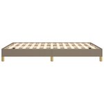 vidaXL Cadre de lit sans matelas taupe 140x200 cm tissu