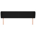 vidaXL Tête de lit avec oreilles Noir 183x23x78/88 cm Tissu