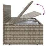vidaXL Salon de jardin 4 Pièces avec coussins Gris Résine tressée