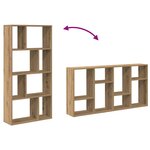 vidaXL Bibliothèque chêne artisanal 60x20x120 cm bois d'ingénierie