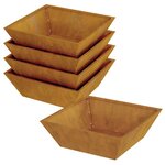 vidaXL Bacs à plantes de jardin   5 Pièces  50x50x15 cm en acier corten.