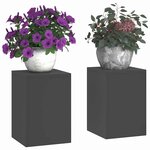 vidaXL Support de Plante 2 Pièces Noir 24 x 24 x 35 cm Acier