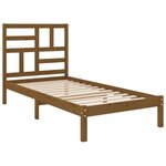 vidaXL Cadre de lit Marron miel Bois massif 100x200 cm