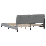 vidaXL Cadre de lit avec LED sans matelas gris clair 180x200 cm tissu