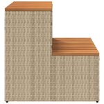 VidaXL Marche bain remous beige 50x50x50 5 cm polyrotin acacia massif