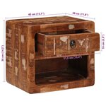 vidaXL Cabinet de chevet mural avec tiroir Multicolore 40 x 30 x 36 cm