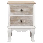vidaXL 2 Pièces Tables de chevet 35x30x50 cm Bois de Paulownia