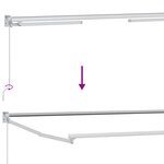 vidaXL Auvent rétractable Crème 3 x 2 m 100  Polyester et Aluminium