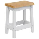 VidaXL Tabouret de bar EKAI 2 Pièces Blanc 40 x 29 x 45 5 cm