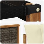 vidaXL Ensemble de canapés d'extérieur 5 pc Naturel et Crème