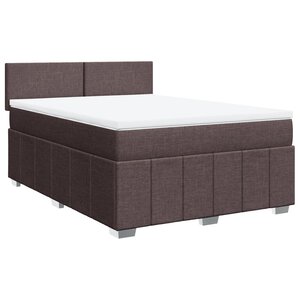 vidaXL Sommier à lattes de lit avec matelas Marron foncé 160x200 cm