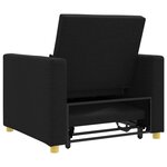 vidaXL Canapé-lit escamotable simple Noir 90 x 165 x 87 cm tissu