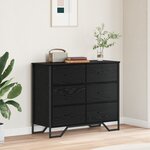 vidaXL Commode Chêne noir 91x35 5x74 5 cm Bois d'ingénierie