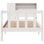 vidaXL Lit bibliothèque sans matelas blanc 75x190cm bois de pin massif