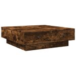 vidaXL Table basse Chêne fumé 90x90x28 cm Bois d'ingénierie