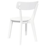 vidaXL Chaises à manger 2 Pièces blanc bois massif caoutchouc