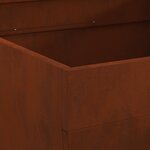 vidaXL Braise Marron 80 x 80 x 43 cm Acier patiné