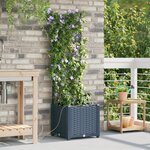 Jardinières vidaXL avec système d'irrigation pour jardin Gris