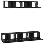 vidaXL Ensemble meuble TV 5 Pièces Chêne noir 100 x 30 x 30 cm