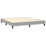 vidaXL Sommier à lattes de lit avec matelas Gris clair 180x200cm Tissu