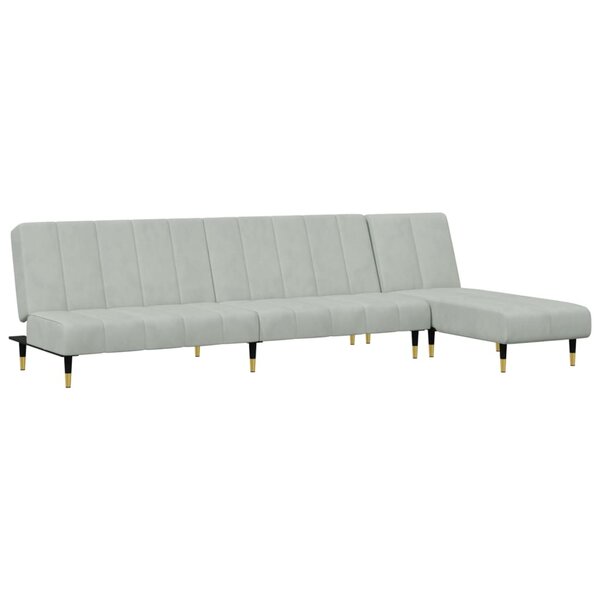 vidaXL Ensemble de canapés 2 Pièces gris clair velours