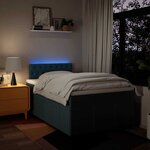 vidaXL Sommier à lattes de lit avec matelas Bleu 120x200 cm Tissu