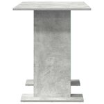 vidaXL Table de salle à manger Gris béton 110 x 60 x 75 cm