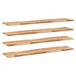 vidaXL Étagères flottantes 4 Pièces 140x30x2 cm acacia massif à l'huile