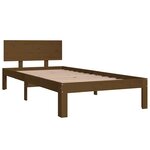 vidaXL Cadre de lit sans matelas Marron miel Bois pin massif 90x200 cm