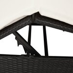 Chill out avec le transat double vidaXL avec toit et rideaux en poly rotin noir