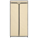 vidaXL 2 Pièces Garde-robes Crème 75x50x160 cm
